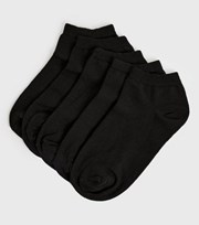 New Look 5 Pack Black Low Cut Trainer Socks
